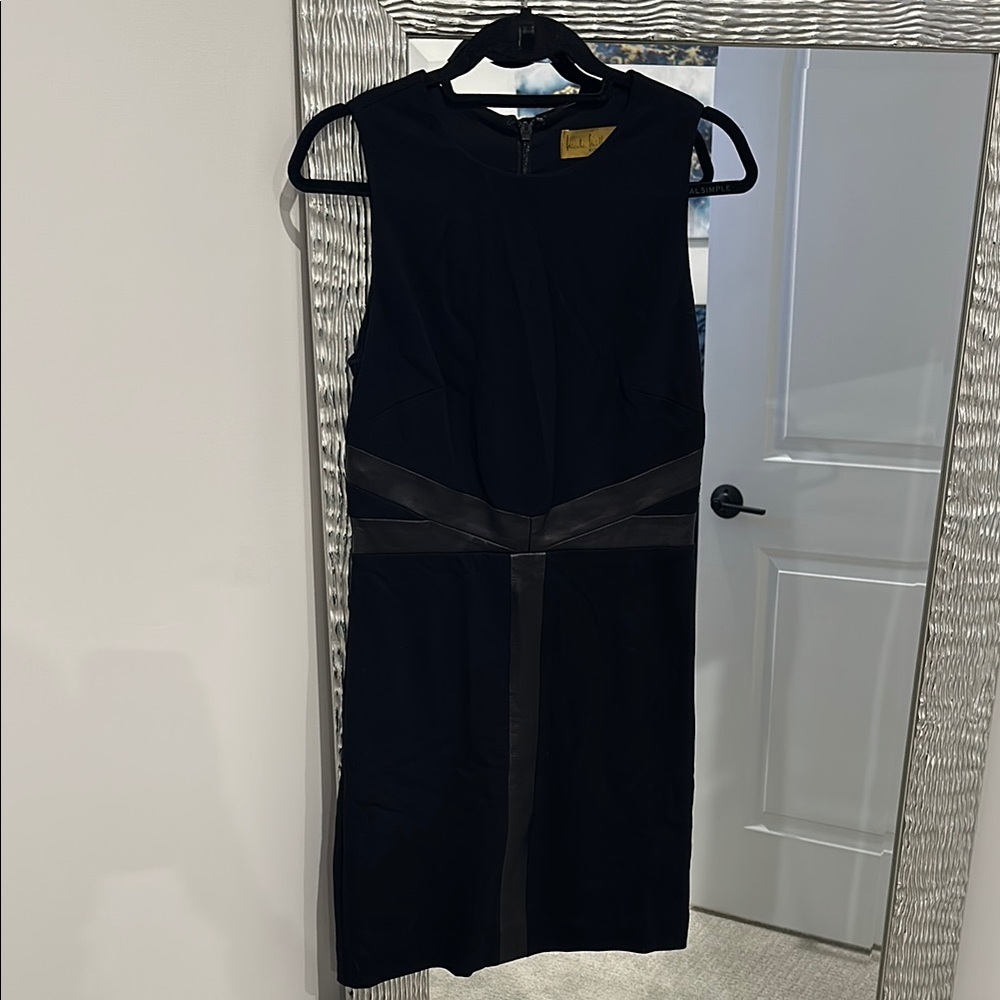 VERY gently worn Nicole Miller Black leather Dress
